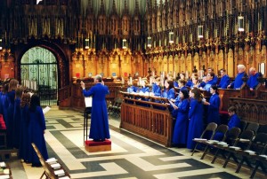 York Minister children's choir singing Evensong